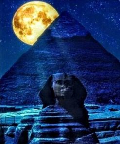 Pyramids Of Giza Moon Landscape Paint By Numbers