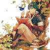 Boy Under The Tree Cartoon and Animation Paint By Numbers