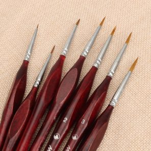 Brown Acrylic Paint Brush Set