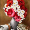 Chrysanthemum and Red Flowers Still Life   Flowers Paint By Numbers