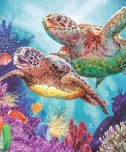 Turtle Family Undersea Animals Paint By Numbers