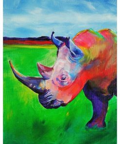 Colored Rhino paint by numbers