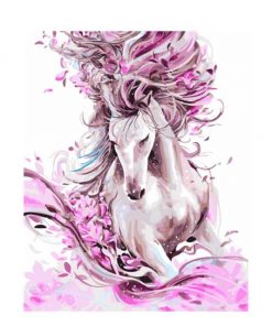 Pink Horse Animals Paint By Numbers