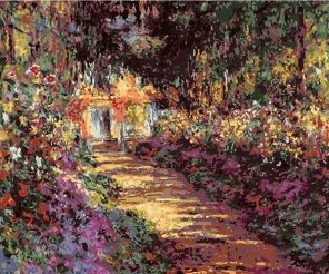 Garden Path at Giverny Claude Monet paint by numbers