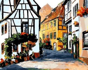 German Town in Mexico paint by numbers