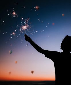 Girl Holding Sparklers paint by numbers