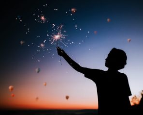 Girl Holding Sparklers paint by numbers