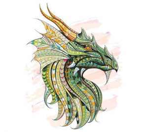 Green Dragon paint by numbers