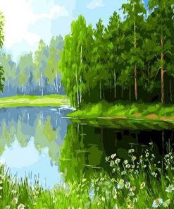 Green Forest paint by numbers