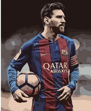 Lionel Messi paint by numbers