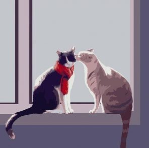 Lovers Cat paint by numbers