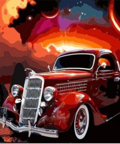 Magical Antique Car paint by numbers