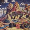 Memories of Mantegna By Konstantin Bogaevsky Landscape Paint By Numbers