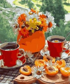 Morning Orange Flowers paint by numbers