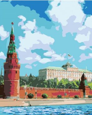 Moscow Kremlin Red Palace paint by numbers