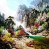 Mountain Peaks River paint by numbers