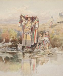 Native American Couple By The River People Paint By Numbers
