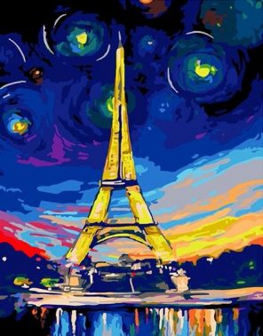 Paris And the Stars paint by numbers