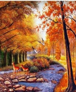 Autumn Tree Forest  Landscape Paint By Numbers