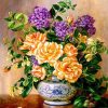 Fresh Flowers in a Vase  Flowers Paint By Numbers