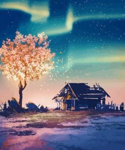 Fantasy Tree Lights Landscape Paint By Numbers