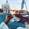 Toasting a Glass at Sunset DIY Paint By Numbers