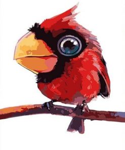 Red Parrot paint by numbers