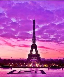 Sunset Eiffel Tower paint by numbers