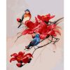 Bird On Red flowers Birds Paint By Numbers