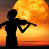 Violinist Moon Silhouette NEW Paint By Numbers