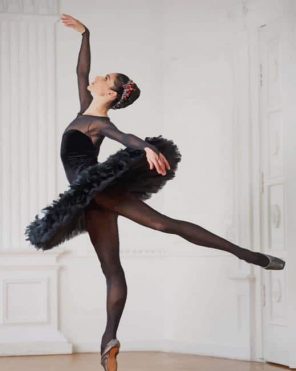 Ballerina With Black Dress paint by numbers