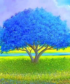 Blue Tree paint by numbers