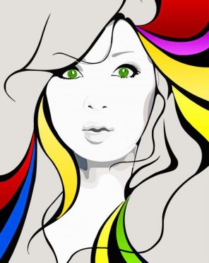 Colored Illustration Art paint by numbers