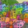 Colorful Buildings Italy paint by numbers