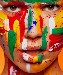 Colorful Face paint by numbers