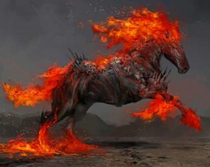 Fire Horse paint by number