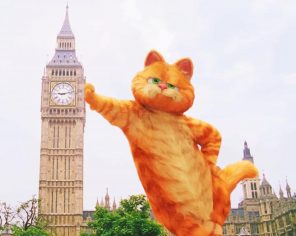 Garfield with big ben paint by numbers