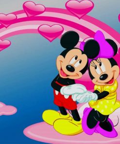 Mickey And Minnie Love paint by numbers