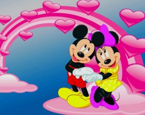 Mickey And Minnie Love paint by numbers