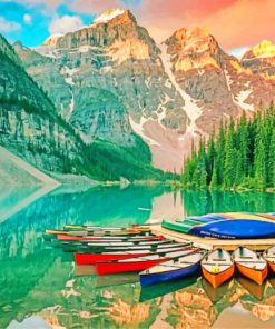 Moraine Lake Canada paint by numbers