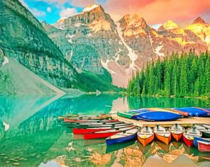 Moraine Lake Canada paint by numbers