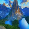 Mount Assiniboine Provincial Park Canada paint By Numbers