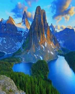 Mount Assiniboine Provincial Park Canada paint By Numbers