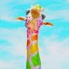 Rainbow Giraffe paint by numbers