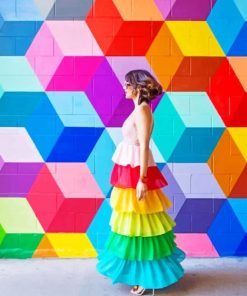 Rainbow Mural paint by numbers