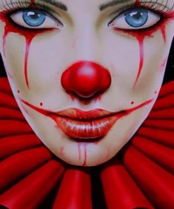 Scary Clown Girl paint by numbers