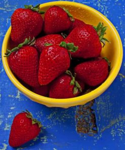 Strawberries In Bowl paint by numbers