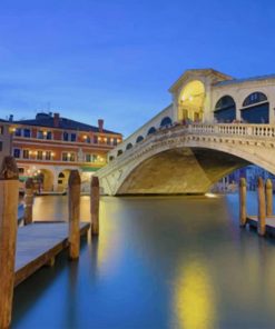 Rialto Bridge Venice paint by number