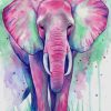 Watercolor Elephant paint by number