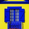 Aesthetic Blue And Yellow House paint by numbers